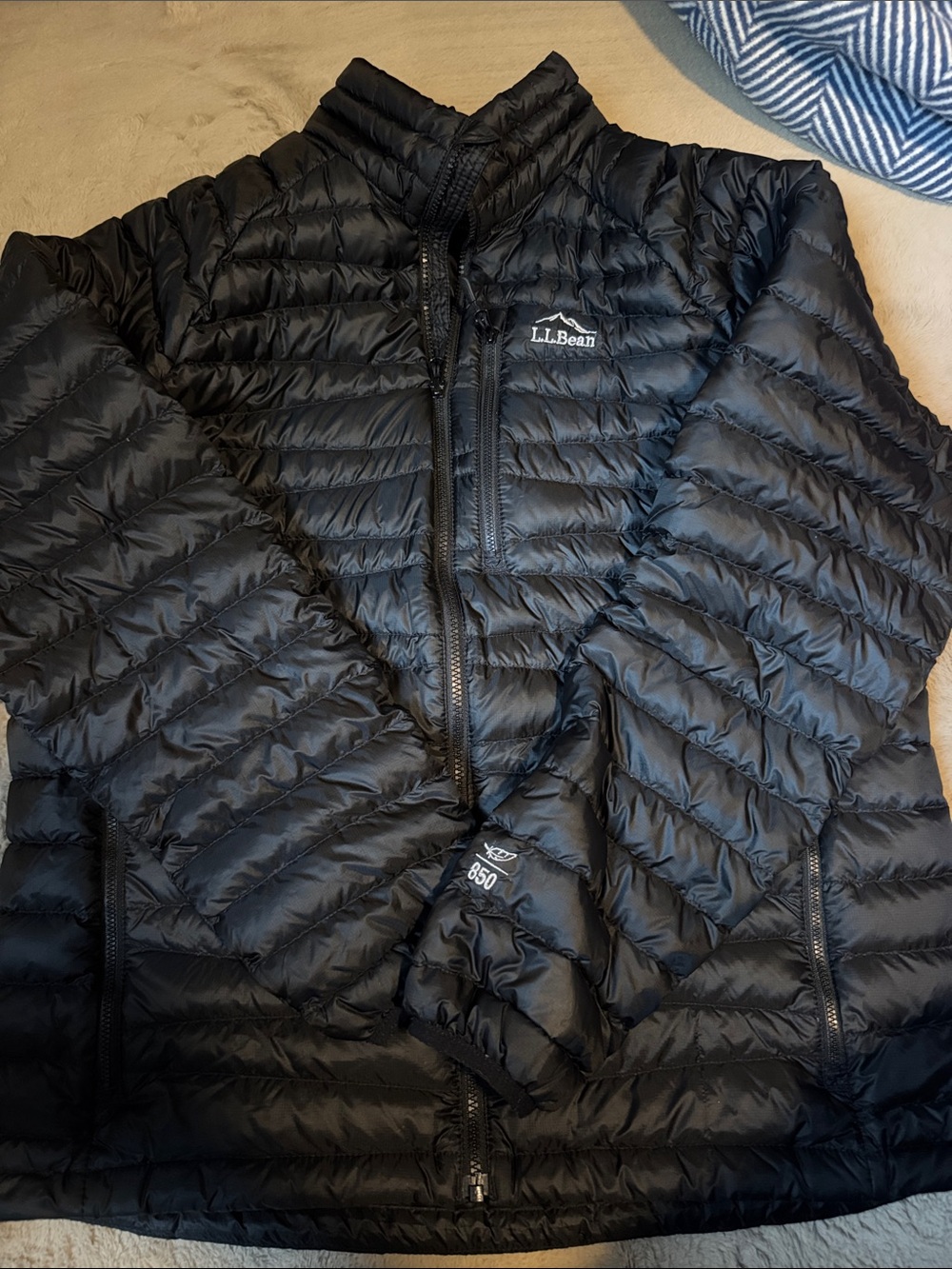 L.L. Bean Men’s Black Quilted Packable Puffer Jacket